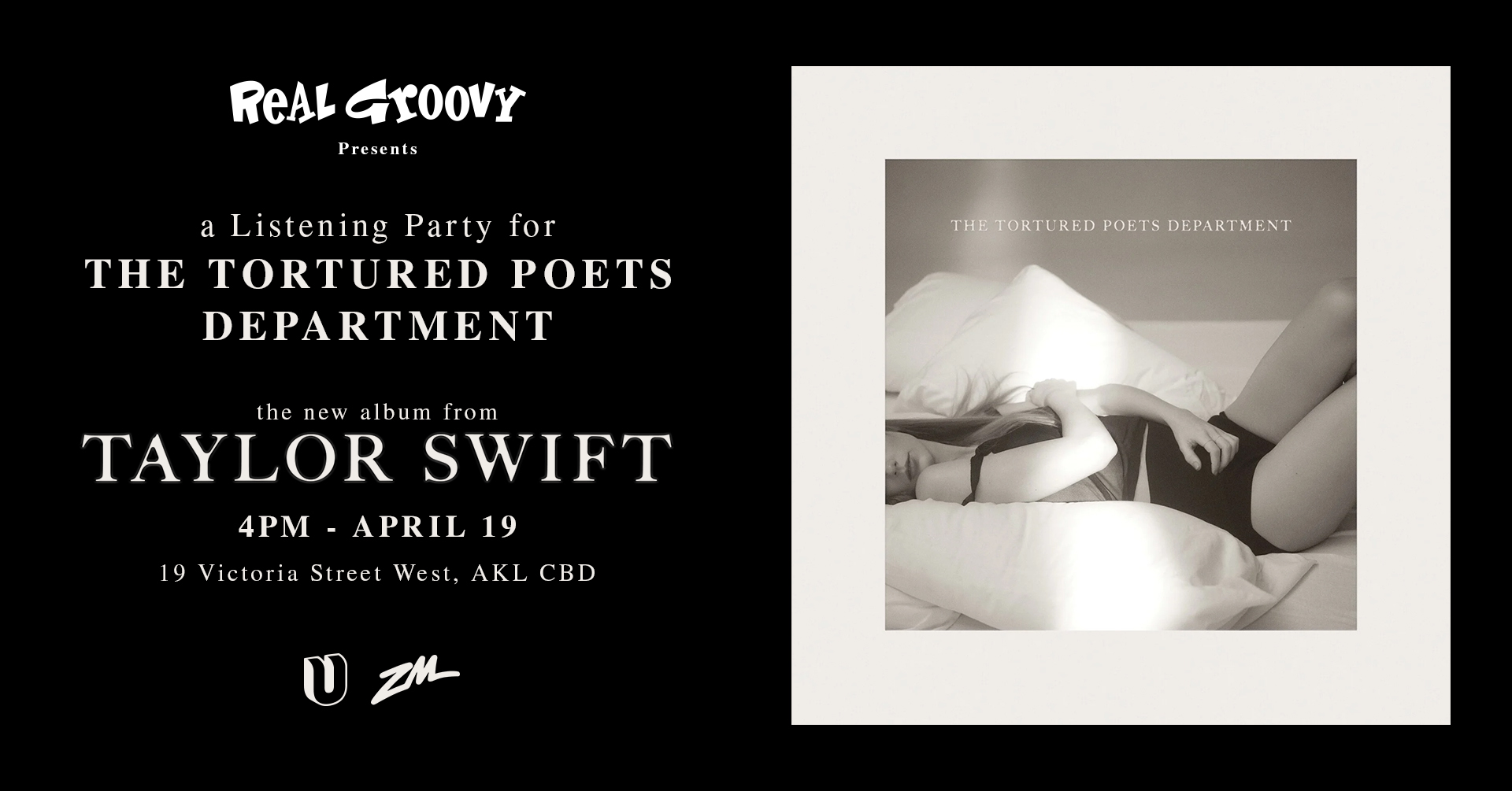 Real Groovy Presents: Taylor Swift - THE TORTURED POETS DEPARTMENT Listening Party